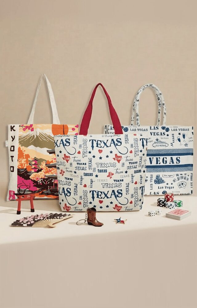 Custom printed tote bags for US destinations, exported in bulk by Richie Bags